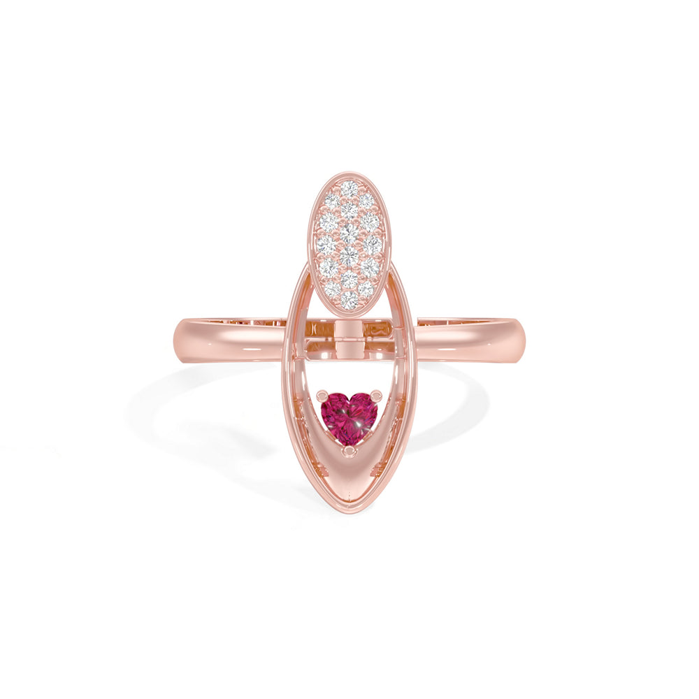 Radiant Heart Oval Ring