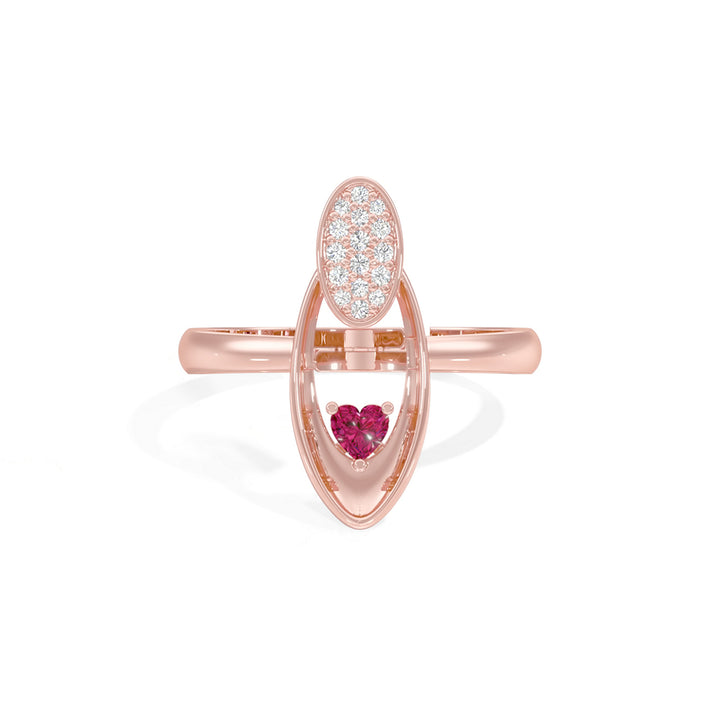 Radiant Heart Oval Ring