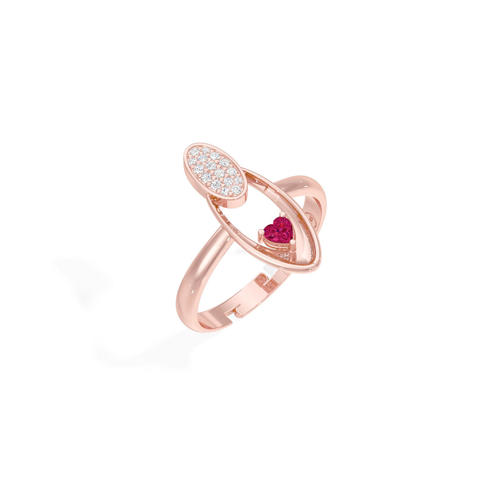 Radiant Heart Oval Ring