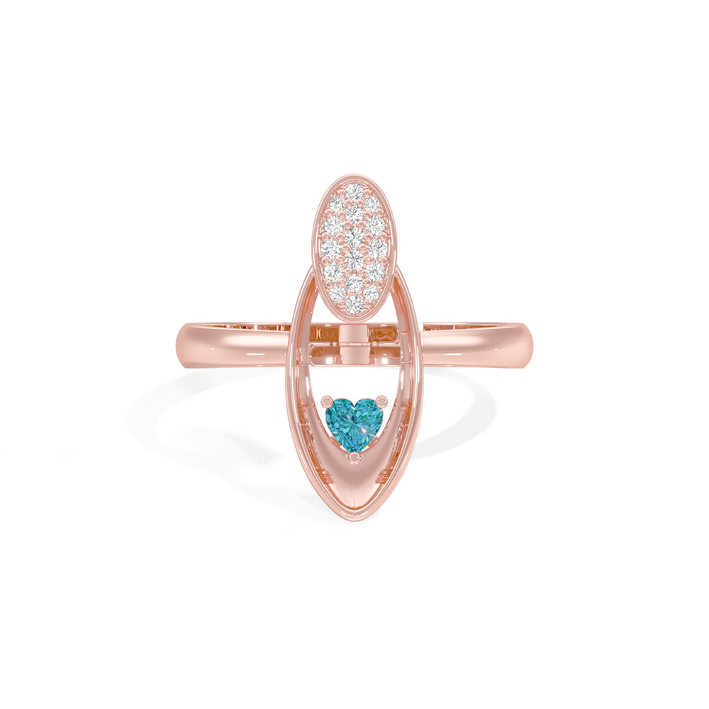 Radiant Heart Oval Ring