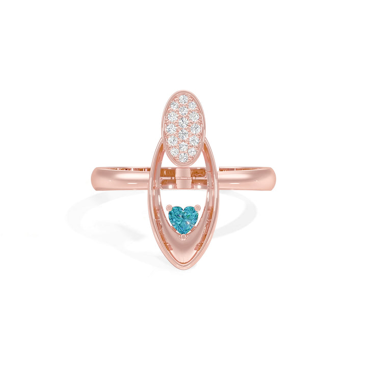 Radiant Heart Oval Ring