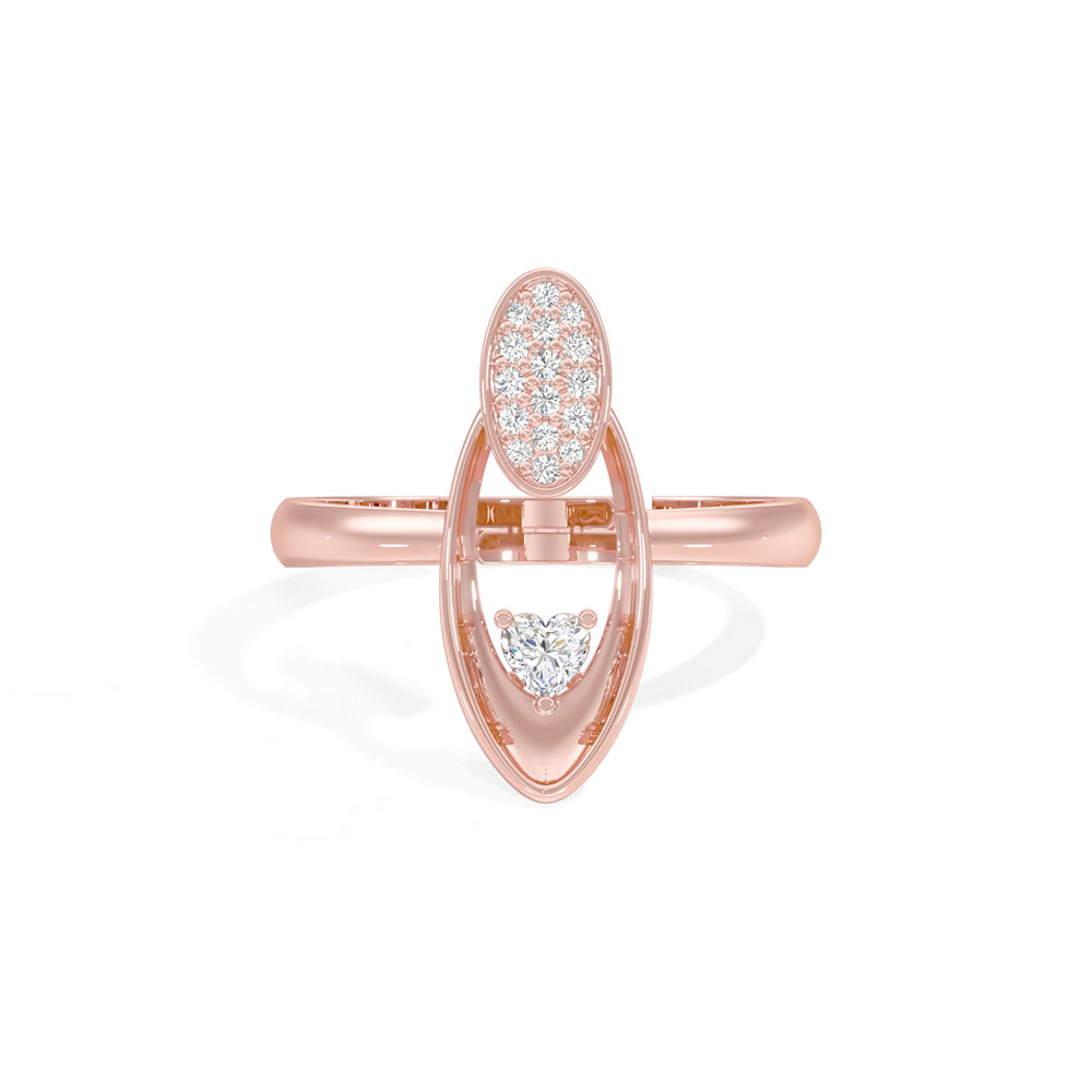 Radiant Heart Oval Ring