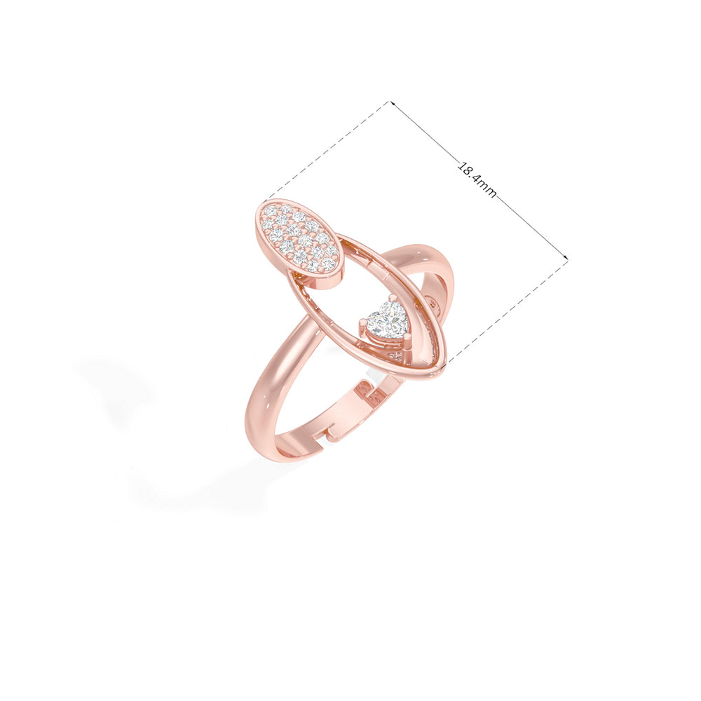 Radiant Heart Oval Ring