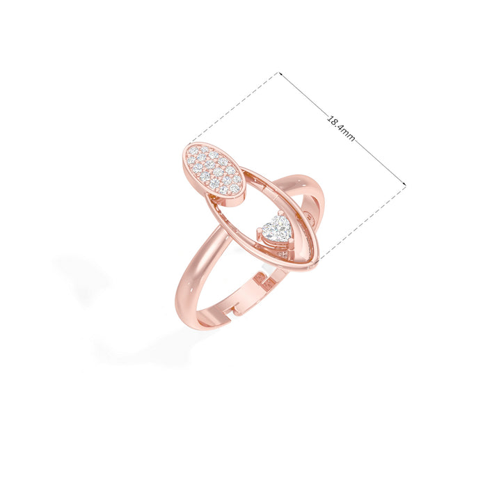 Radiant Heart Oval Ring