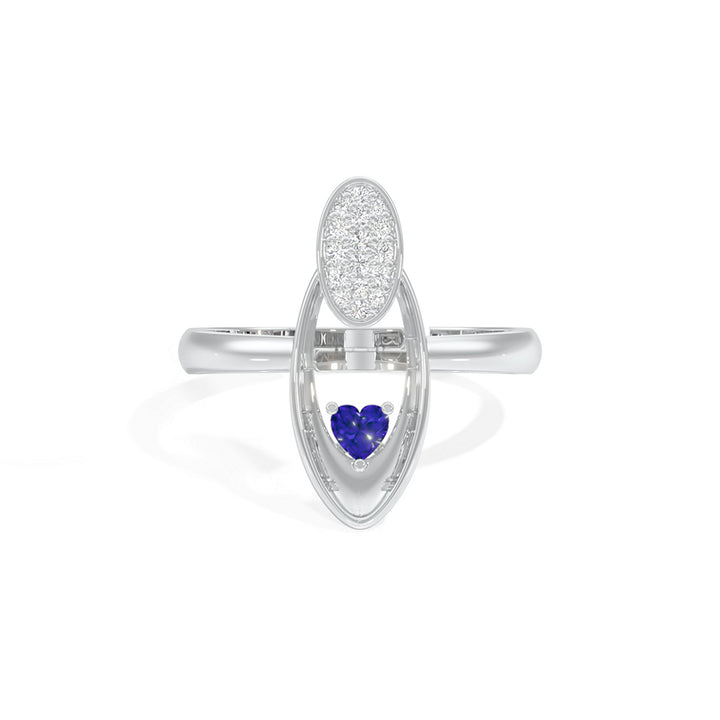Radiant Heart Oval Ring