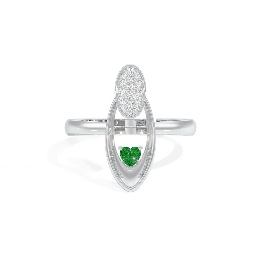 Radiant Heart Oval Ring