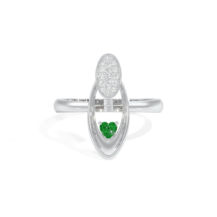 Radiant Heart Oval Ring