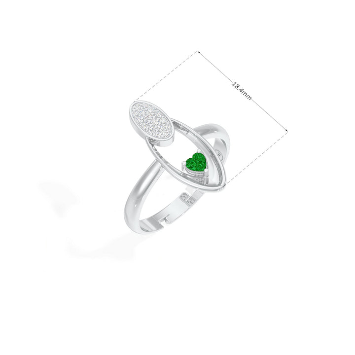 Radiant Heart Oval Ring
