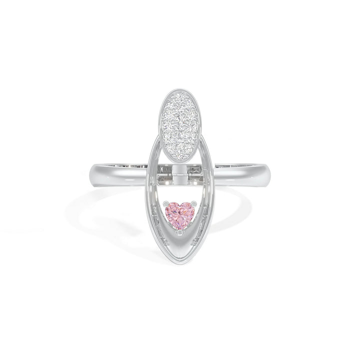 Radiant Heart Oval Ring