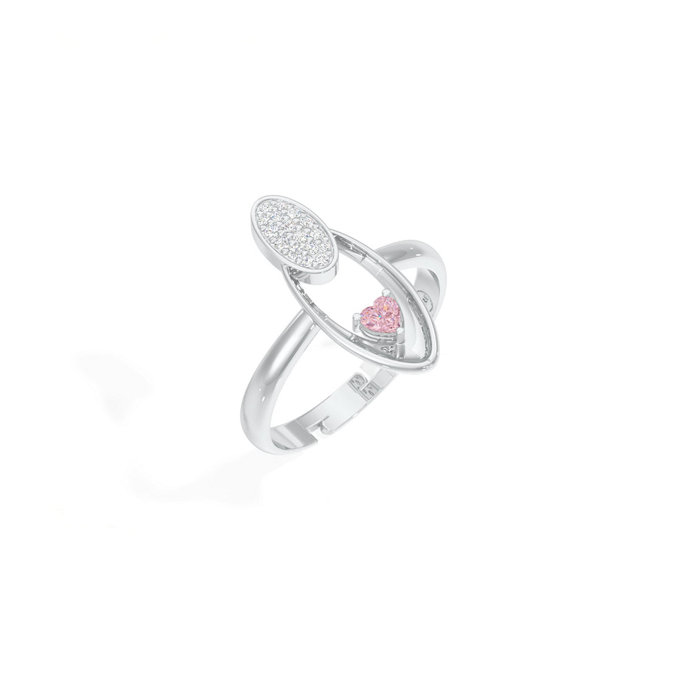 Radiant Heart Oval Ring
