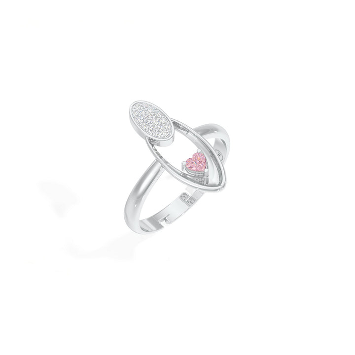 Radiant Heart Oval Ring
