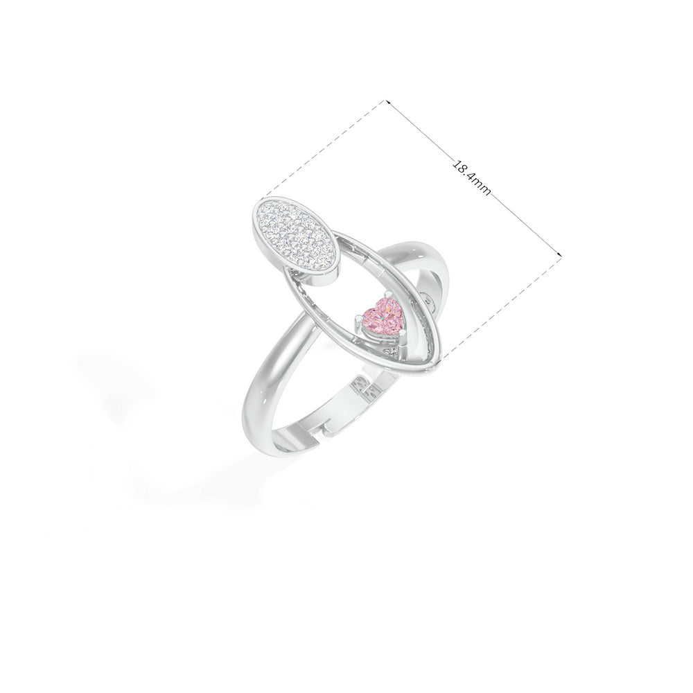 Radiant Heart Oval Ring