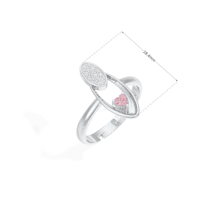 Radiant Heart Oval Ring