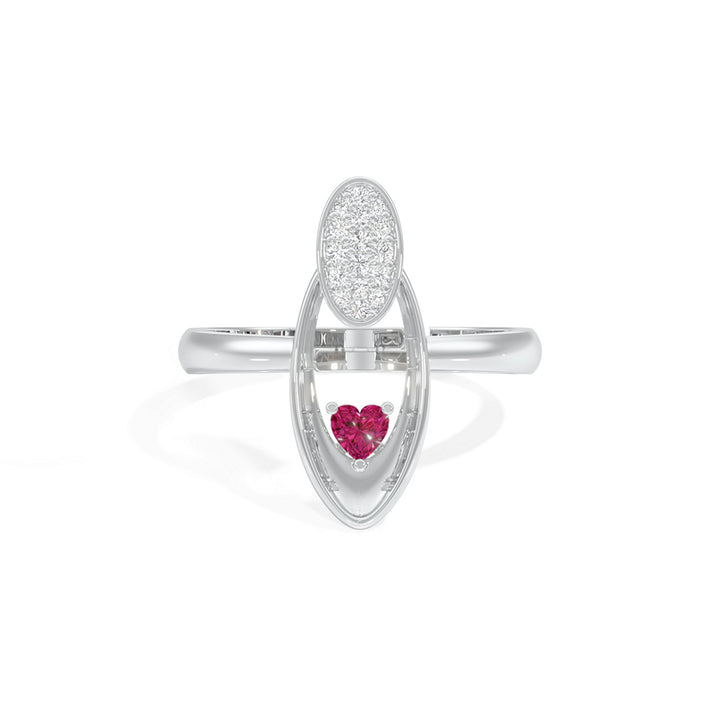 Radiant Heart Oval Ring