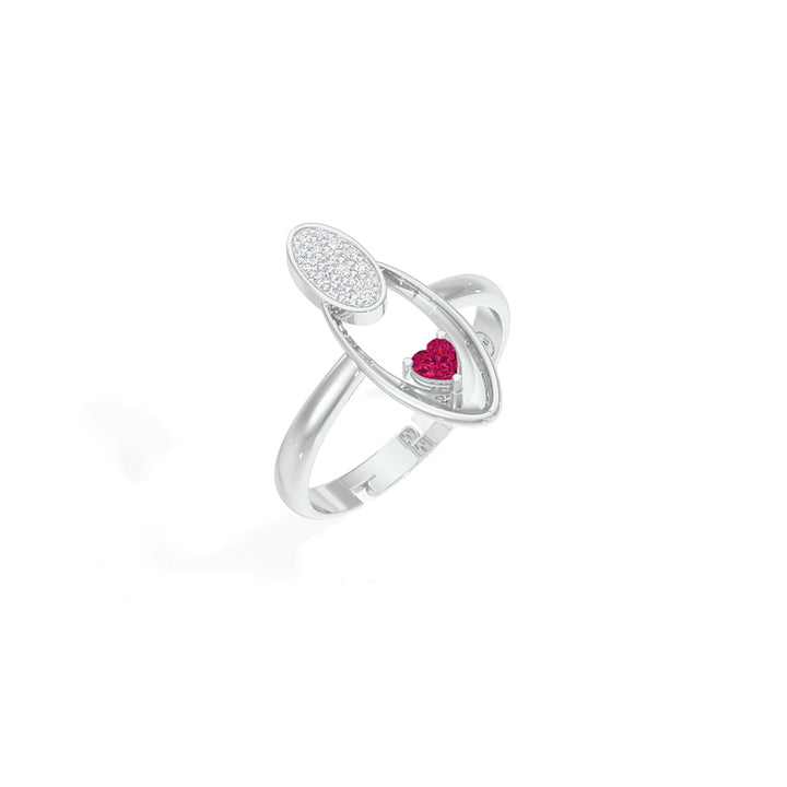 Radiant Heart Oval Ring