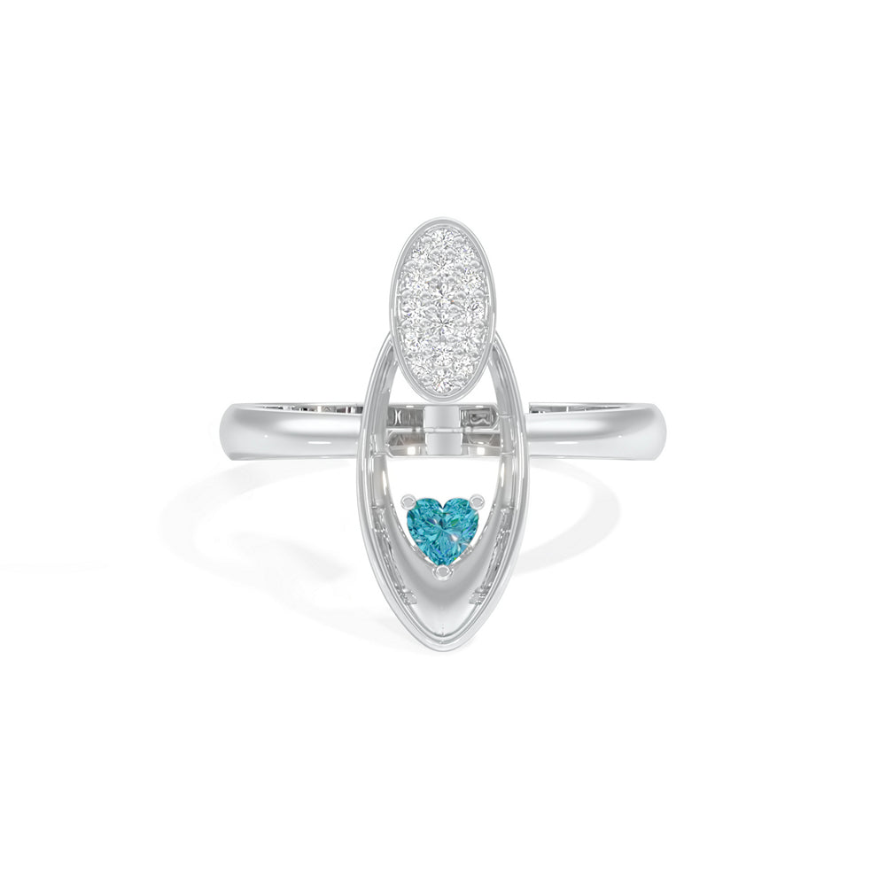 Radiant Heart Oval Ring