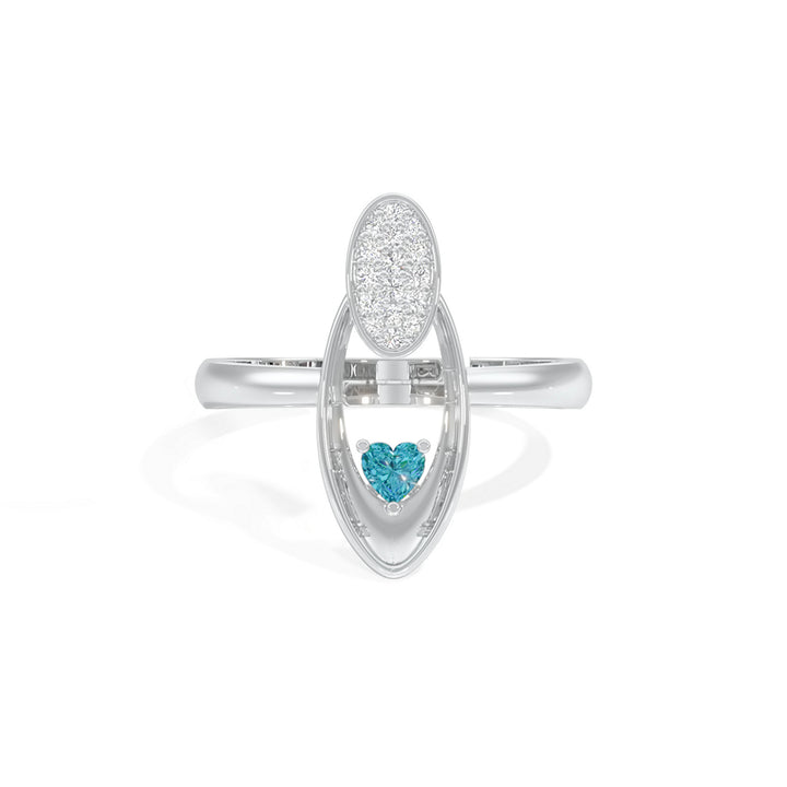 Radiant Heart Oval Ring