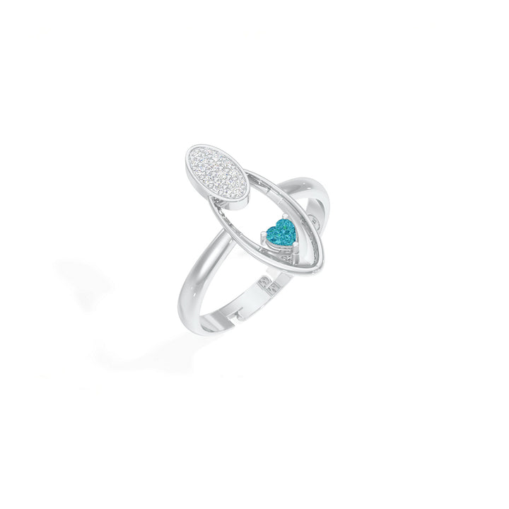 Radiant Heart Oval Ring