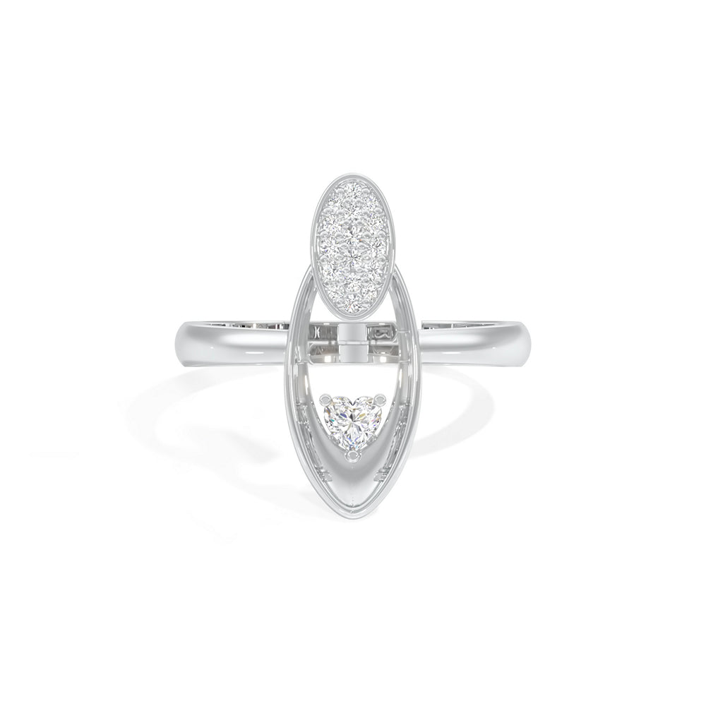 Radiant Heart Oval Ring
