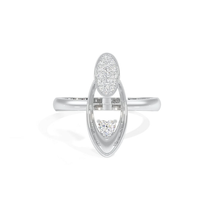 Radiant Heart Oval Ring