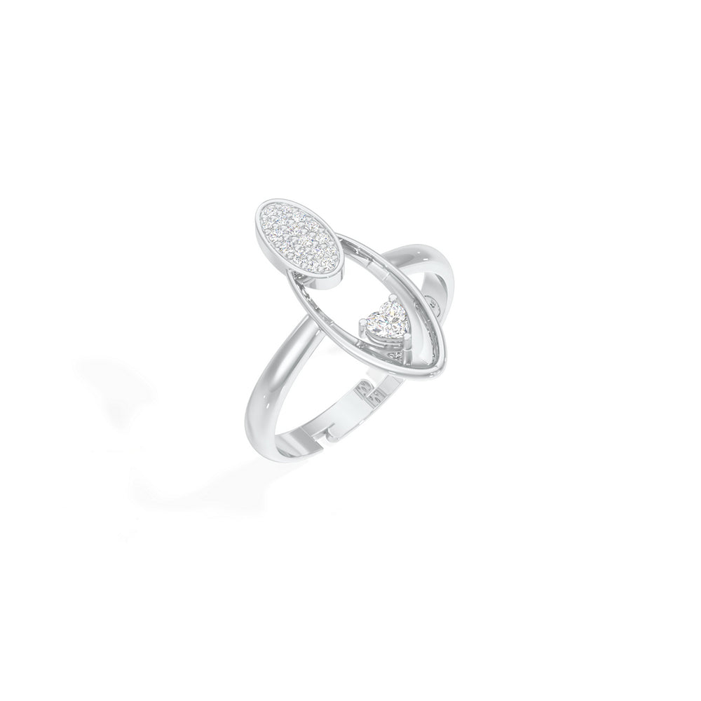 Radiant Heart Oval Ring