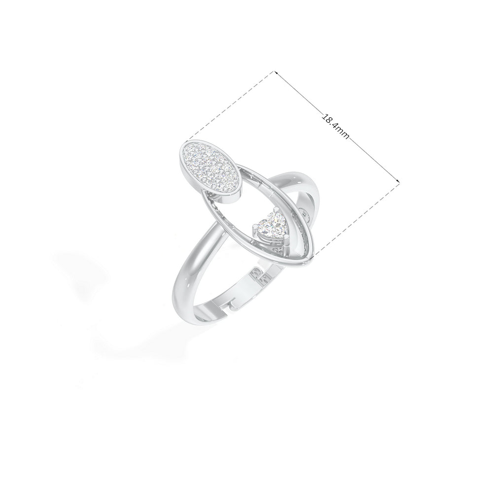 Radiant Heart Oval Ring