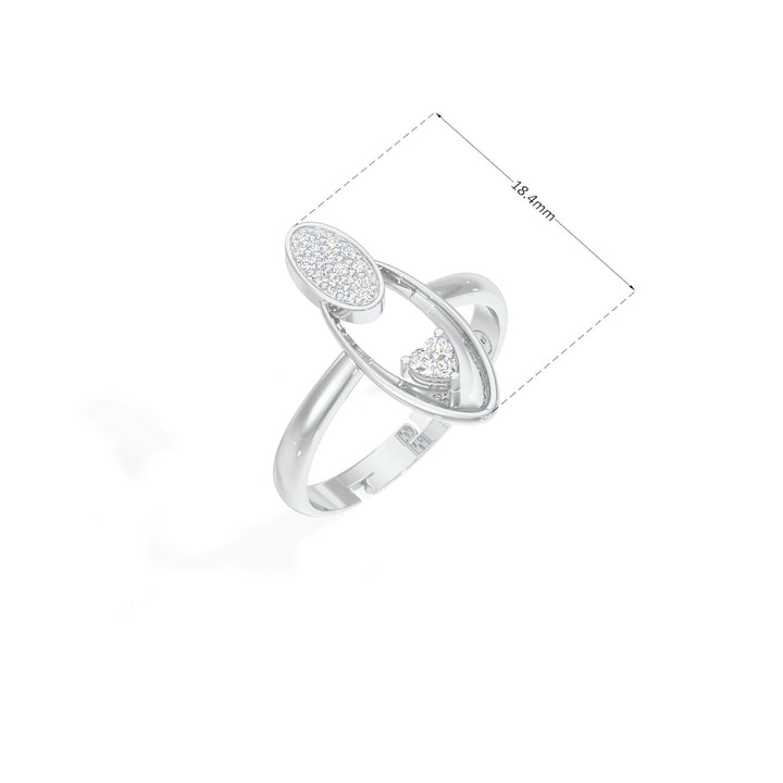 Radiant Heart Oval Ring