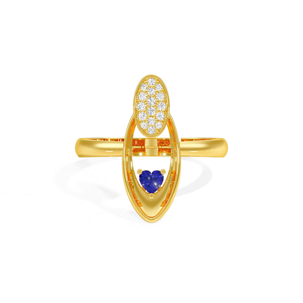 Radiant Heart Oval Ring