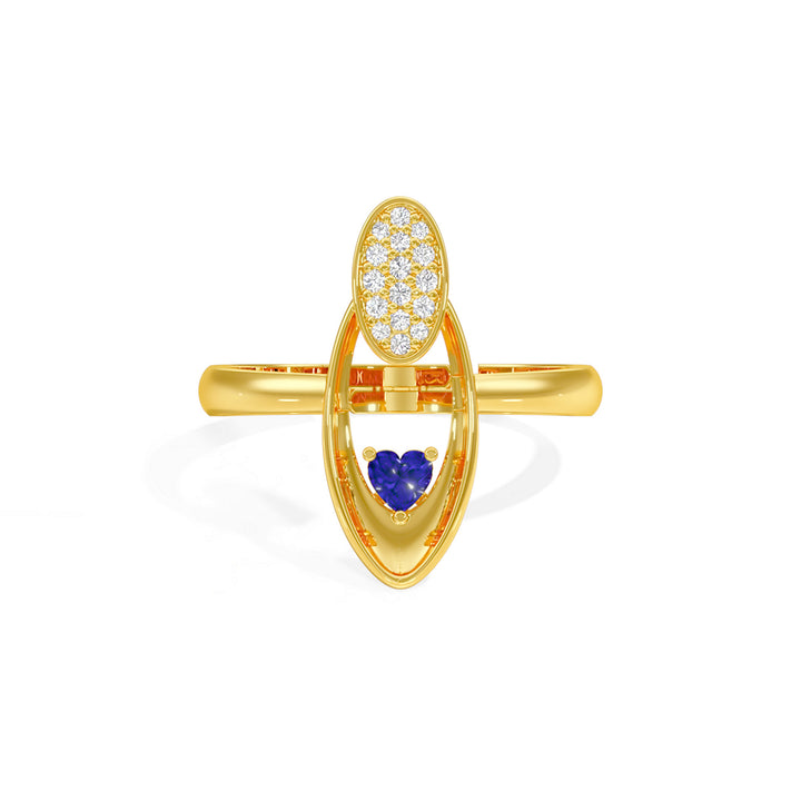 Radiant Heart Oval Ring