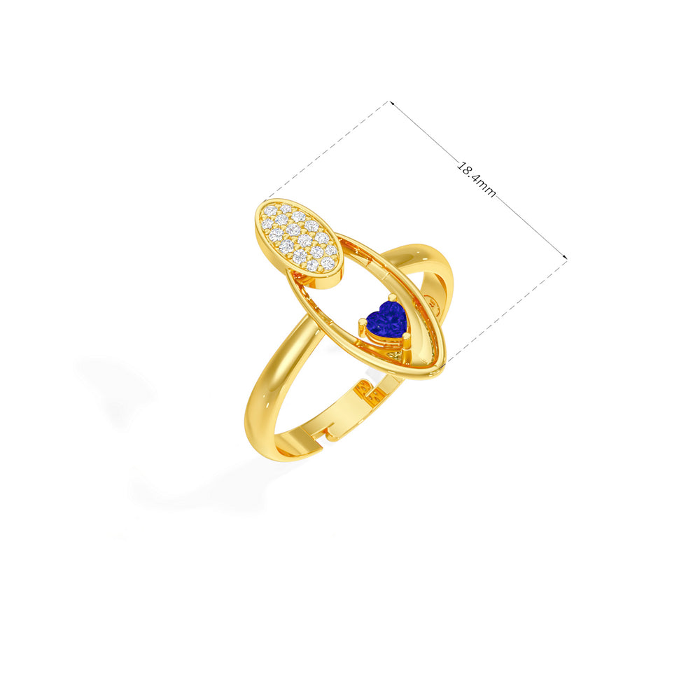 Radiant Heart Oval Ring