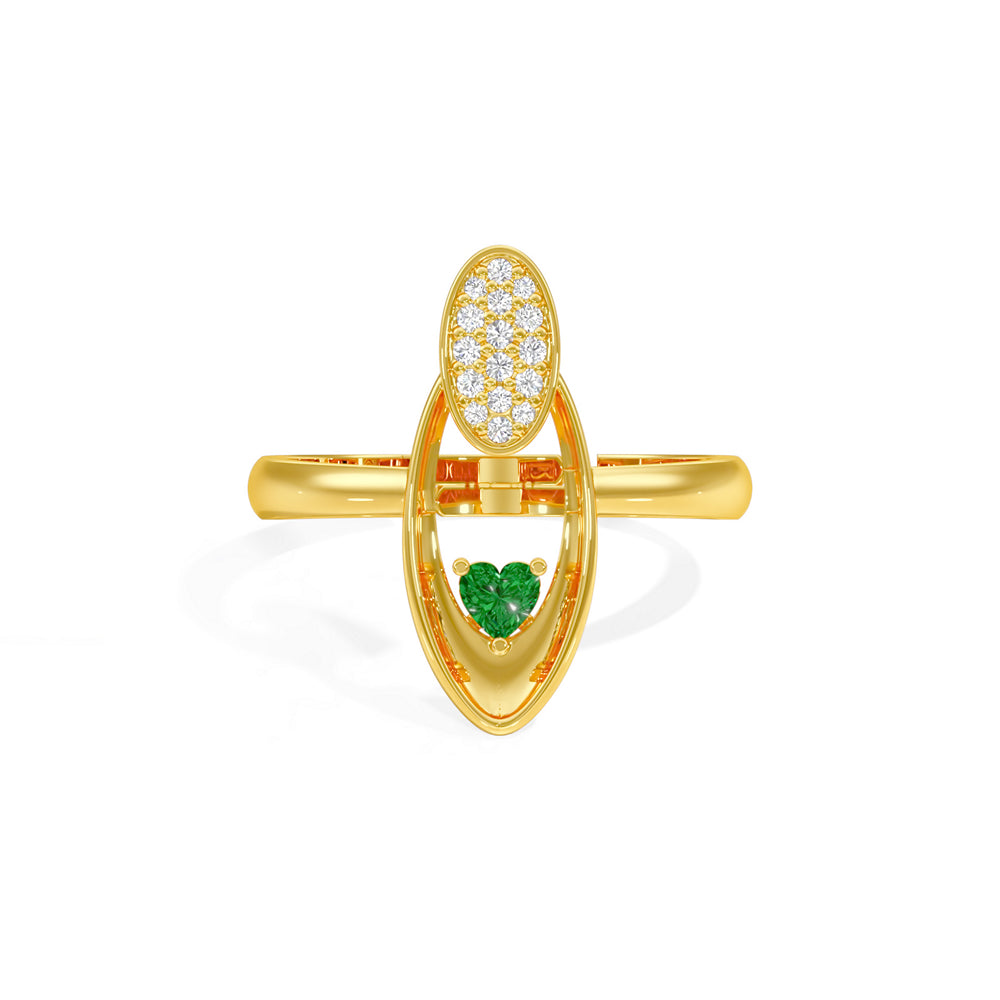 Radiant Heart Oval Ring