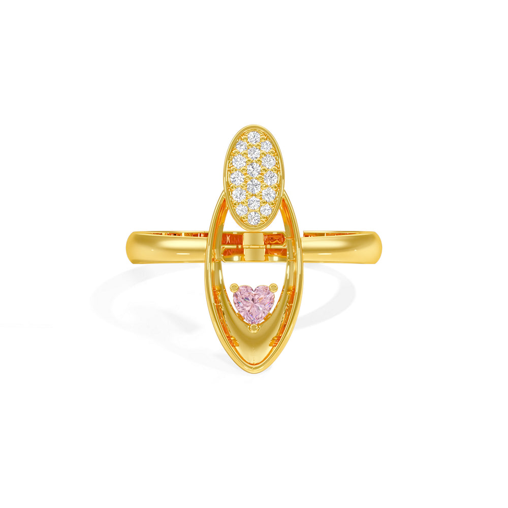 Radiant Heart Oval Ring