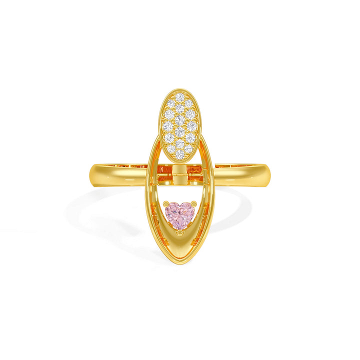 Radiant Heart Oval Ring