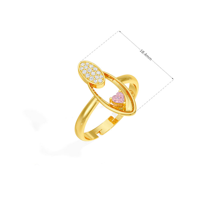 Radiant Heart Oval Ring