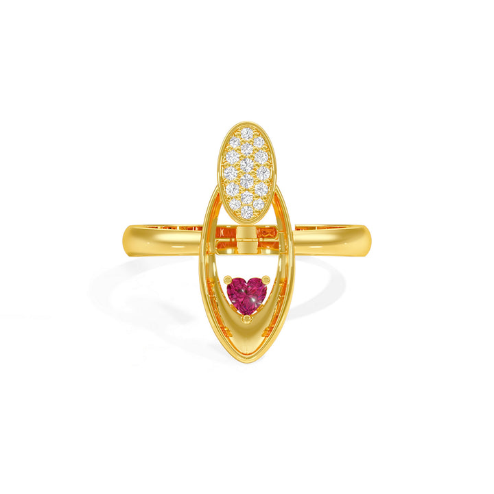 Radiant Heart Oval Ring