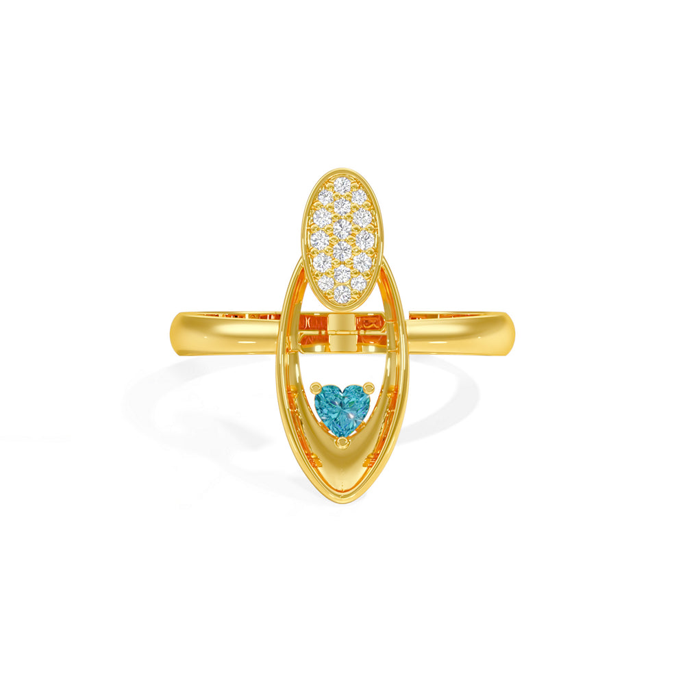 Radiant Heart Oval Ring