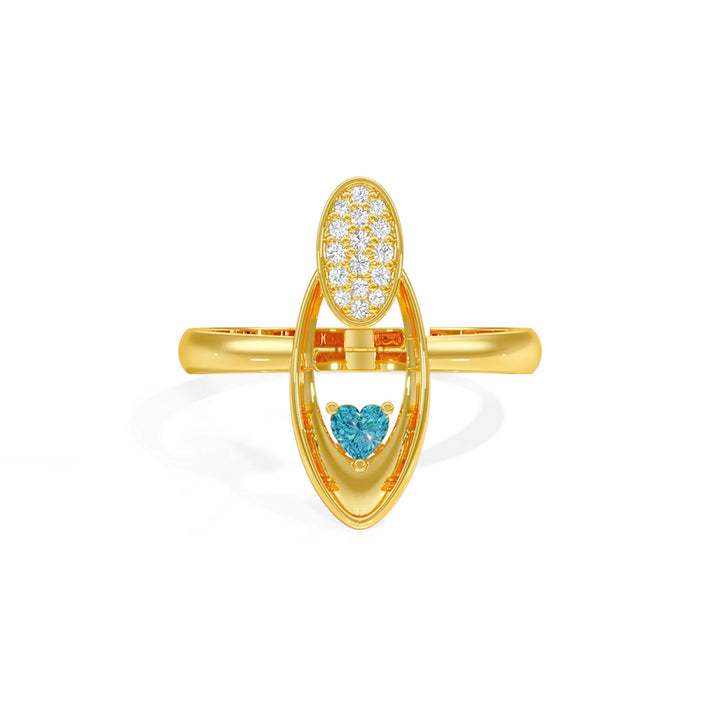 Radiant Heart Oval Ring