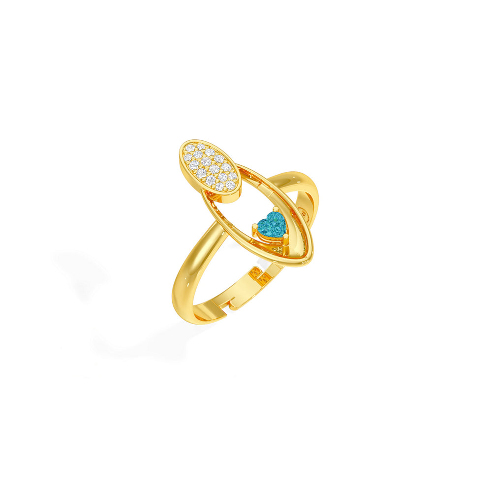 Radiant Heart Oval Ring