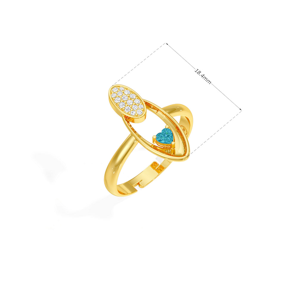 Radiant Heart Oval Ring