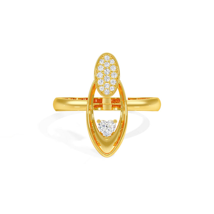 Radiant Heart Oval Ring