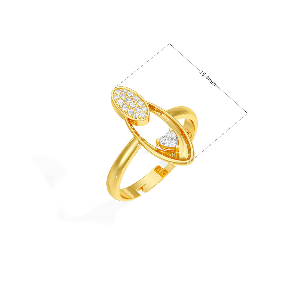 Radiant Heart Oval Ring
