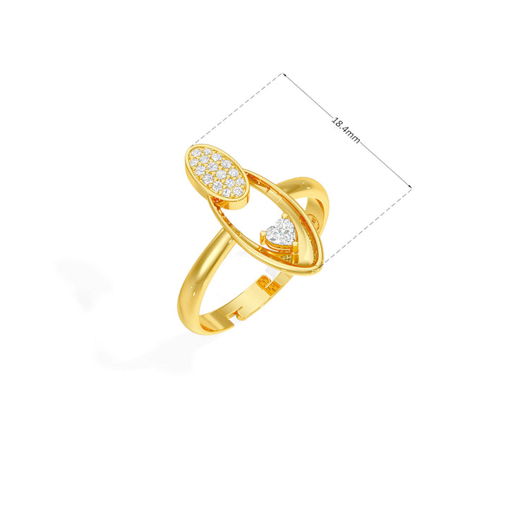 Radiant Heart Oval Ring