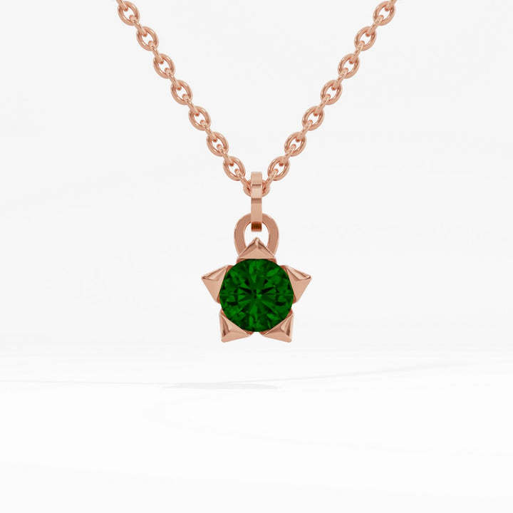 #metal_rose-gold-plated#stone-colour_emerald-green